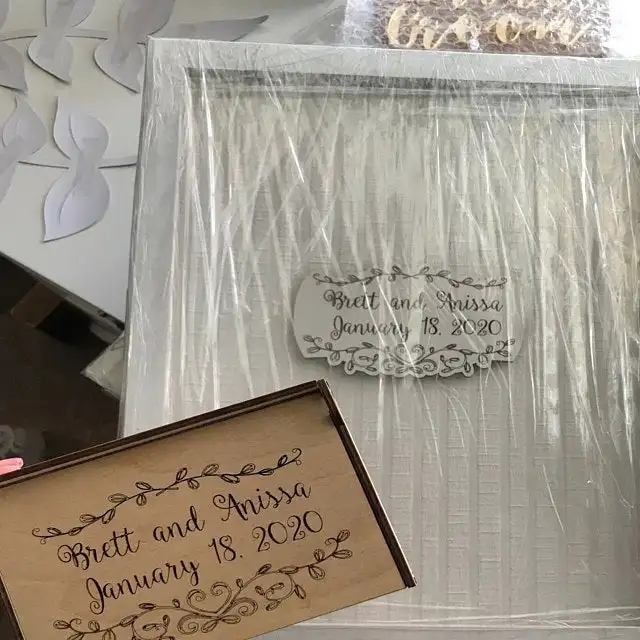 Пользовательские свадебные Гостевая книга frame3 персонализированные уникальные Quinceanera Drop top box деревянные Сердца альтернатива деревенский день рождения вывеска