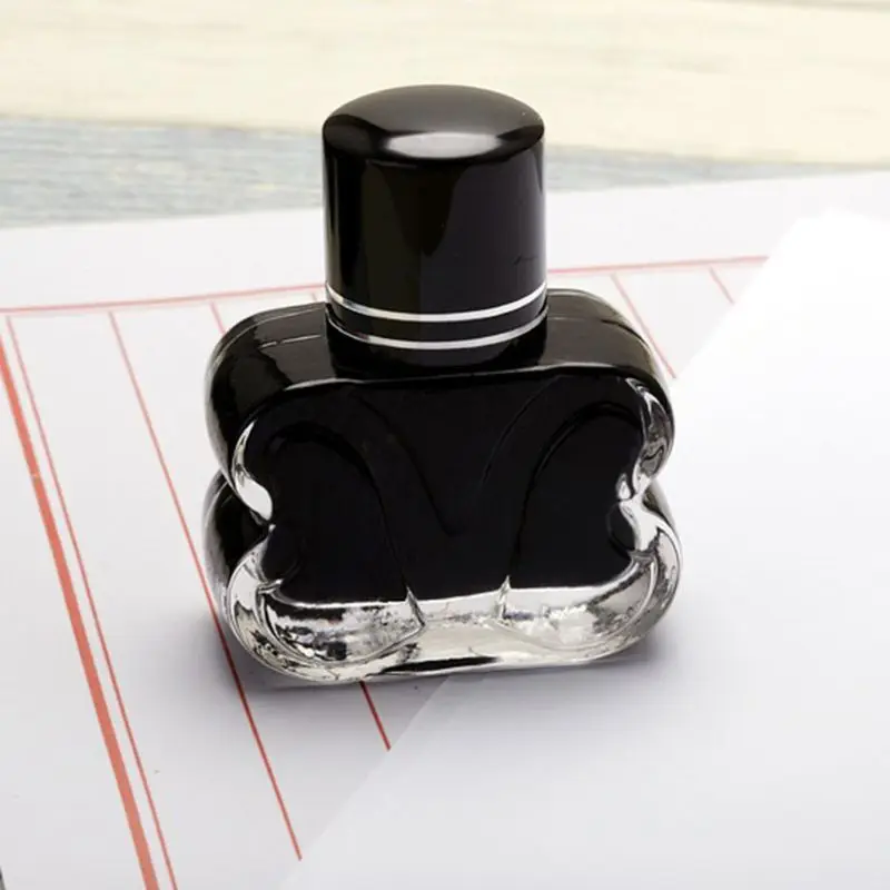 Smooth Writing Gold Fountain Pen Quick Drying Ink Refill Glass Bottled School Stationery Office Supplies