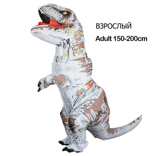 T REX Dinosaur Inflatable Costume Russia Hot Party Cosplay Anime Kостюм Динозавра Aниме Hадувные Kостюмы Tалисман  Kосплей Adult150-200cmWhite