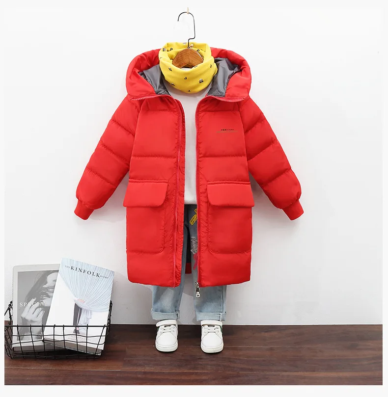 OCHENTA Kids Girls Winter Outerwear Jacket Warm with Hooded Overcoat Age of 2-10