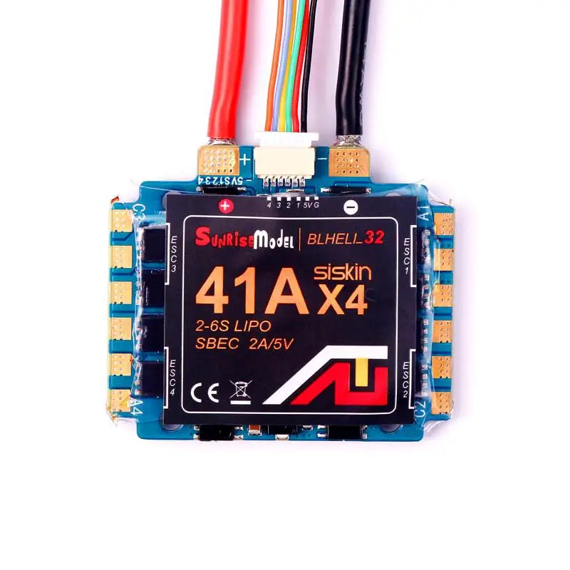 RCtown SUNRISE модель 41A 2-6S Blheli_32 Proshot 4 в 1 бесщеточный ESC SBEC 2A/5V для радиоуправляемых