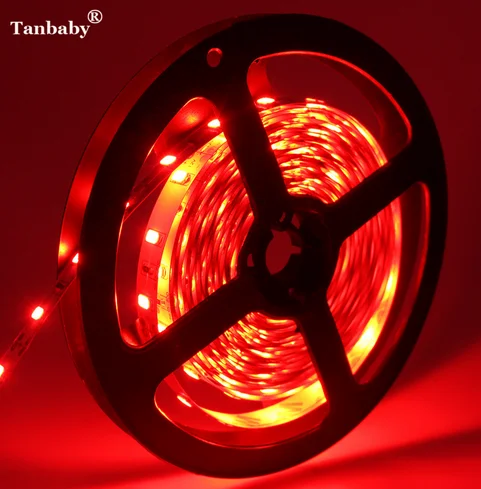 Светодиодный ленточный светильник 5630 SMD с контроллером и блоком питания 12 В 5 м 300 светодиодный 2 а гибкий ленточный светильник для дома, декоративный светильник - Испускаемый цвет: red light