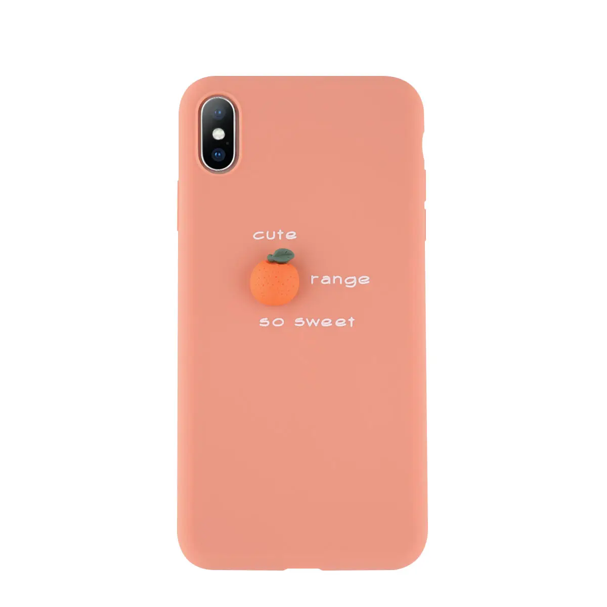 USLION 3D милый оранжевый чехол для телефона s Чехол для iPhone 11 6S Plus 7 8 7Plus X XR XS MAX Забавный мягкий чехол для iPhone 11 6 - Цвет: Оранжевый