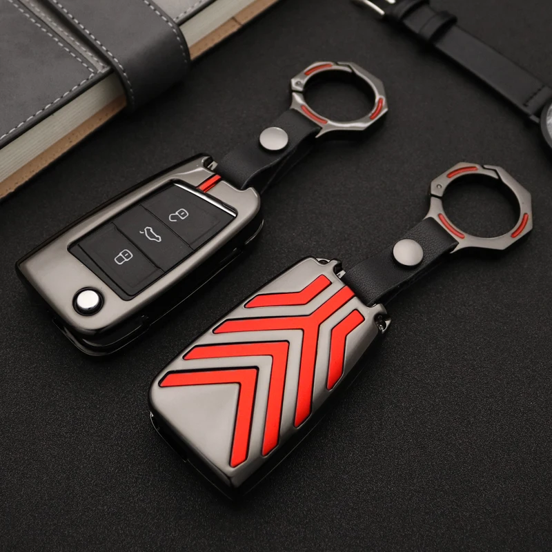 

Car Key Case Cover Protect For VW Seat Skoda Folding Key Golf 7 MK7 Tiguan Touran L Magotan Passat Alltrack Leon Ibiza