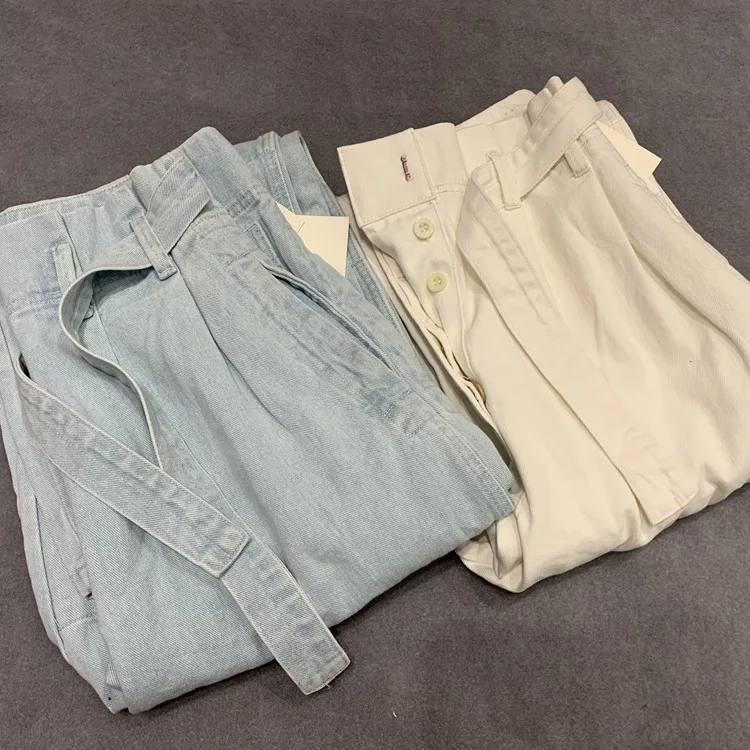 Новинка Хлопковые Штаны OL с высокой талией женские хлопковые свободные длинные