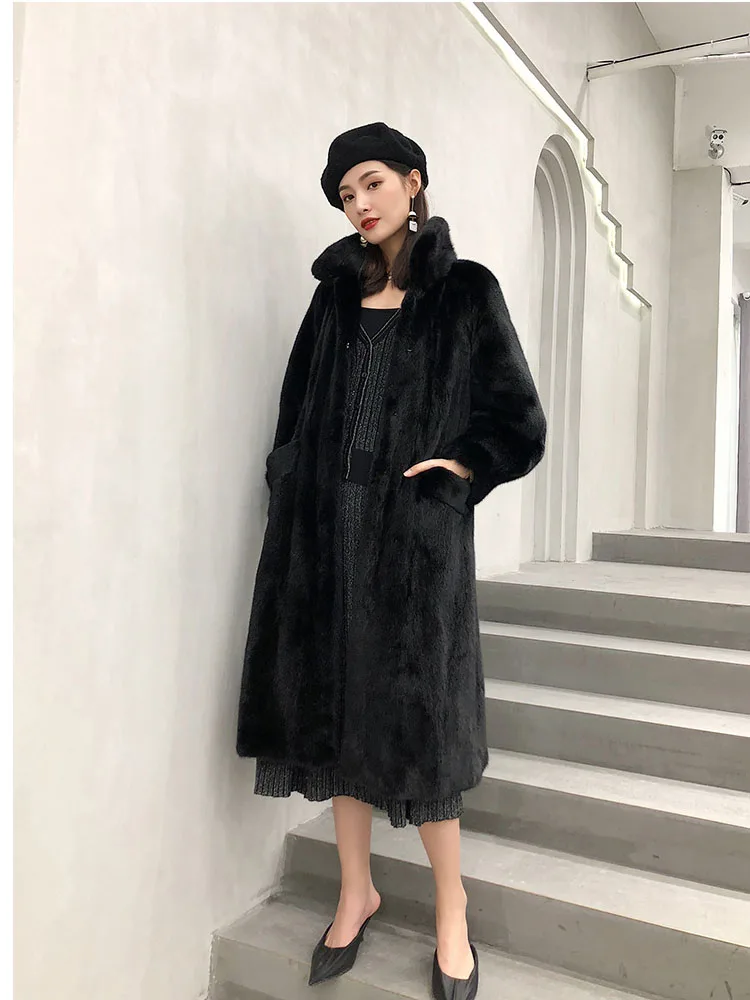 mink coat real natural fur coat long coat women coat winter coat real mink fur coat
