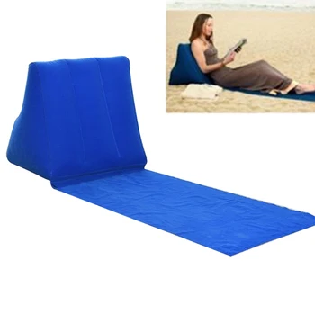 

Mattress Lounger Cushion With Inflatable Pillow Leisure Rest Camping Outdoor Beach Mat Chair Travel Air Bed Portable Folding