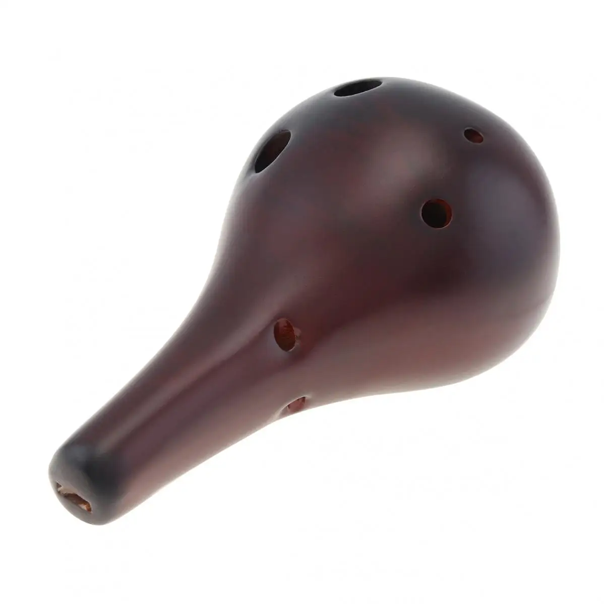 Alto ToneC 6 Holes Ocarina Ceramic Black Pottery Smoky Glaze Flute Instrument for Beginner with Hang Rope