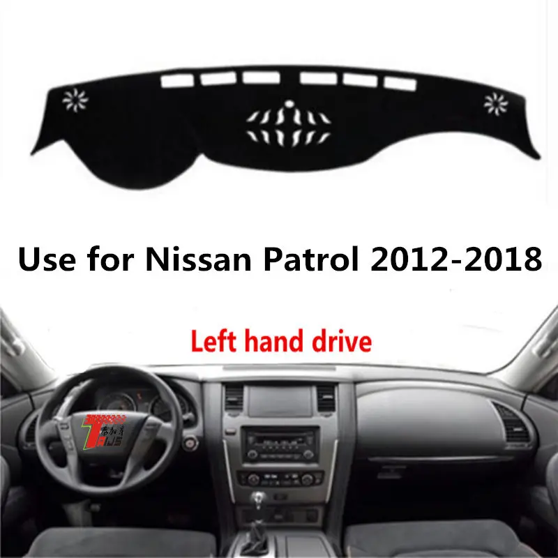 Taijs чехол для приборной панели автомобиля с левым приводом для Nissan Patrol 2012- лавсан модный креативный коврик для приборной панели для Patrol 12-18