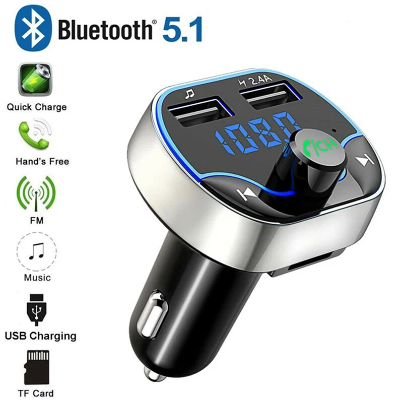 Bluetooth 5,1 стиль Автомобильный Mp3 Bluetooth плеер автомобильное зарядное устройство с поддержкой Bluetooth автомобильный Bluetooth Hands-free fm-передатчик