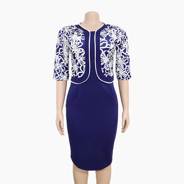 

Elegant Dress Suits Women Slim OL Casual Office Ladies Business Formal Work Wear Blazer Pencil Dress Plus Size African Clothing