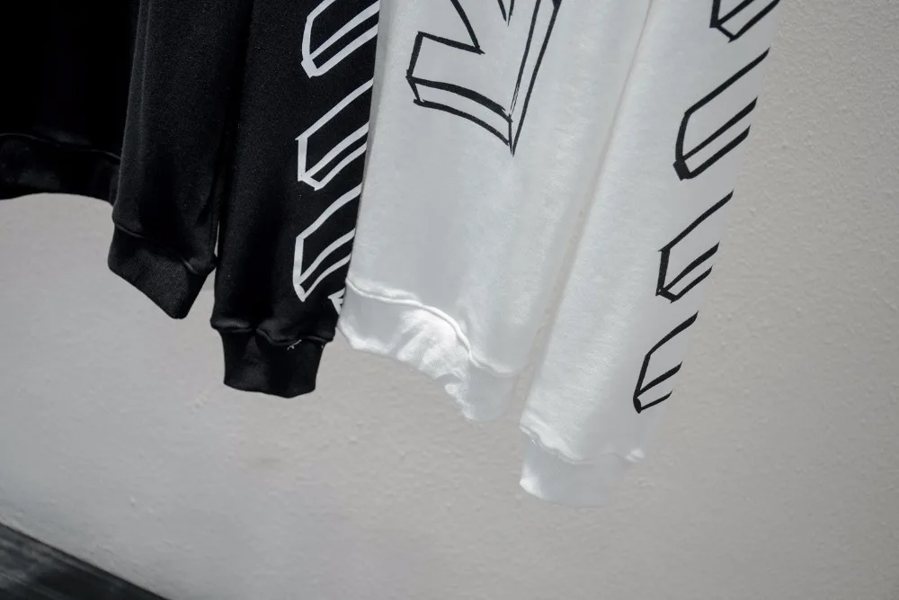 19ss OFF-WHITE C/O для мужчин и женщин VIRGIL ABLOH 3D эскиз стрела полоса с капюшоном уличная толстовка с круглым вырезом с капюшоном спортивная куртка