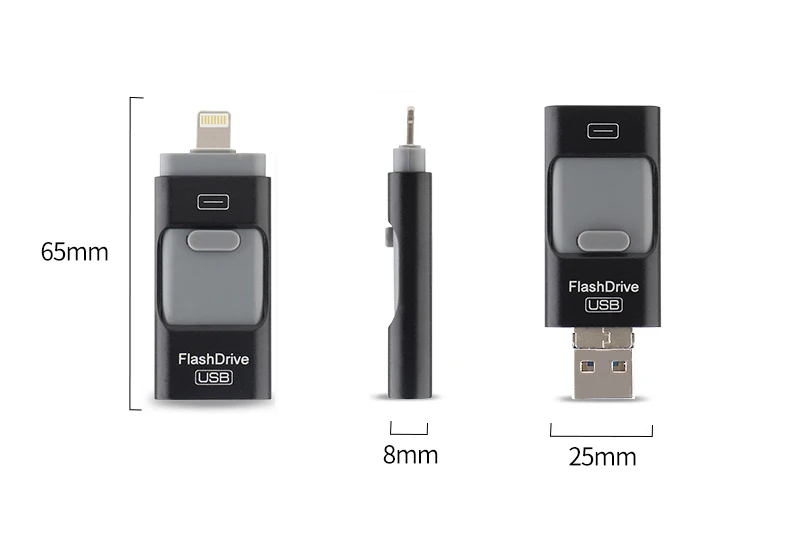 For iPhone 8 Plus 11 12 ipad Pen drive stick Dual purpose mobile OTG Micro USB Flash Drive 512GB 128GB 256GB 64GB PENDRIVE 3.0 usb c memory sticks