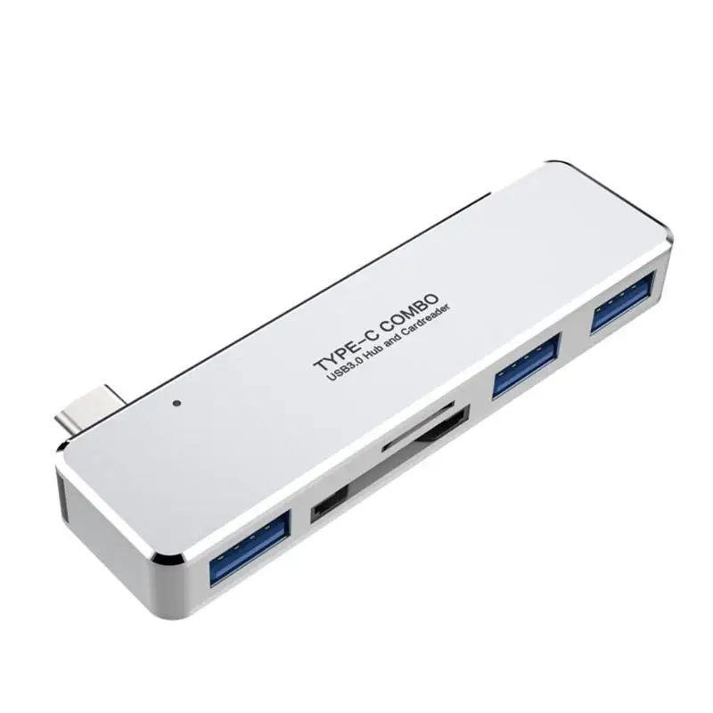 Высокоскоростной расширитель type-C Многофункциональный usb-концентратор 3 USB 3,0 порта TF Momory карты разъемы для sd‑карт портативные usb-концентраторы для Macbook