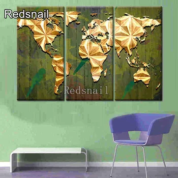 

full square drill Diamond embroidery 5 pcs world map 5D DIY diamond painting Multi-picture mosaic home decoration TT2855