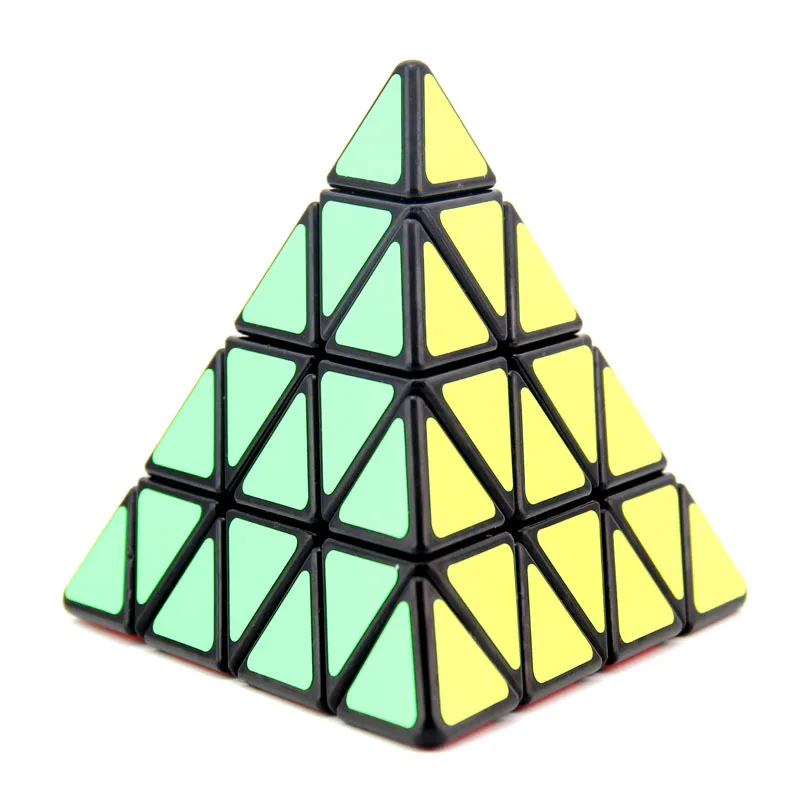 Kathrine Fourth-Order Pyramid Rubik's Cube Black And White with Pattern Game Only Speed Twist Students Adult Relaxation Puzzle M