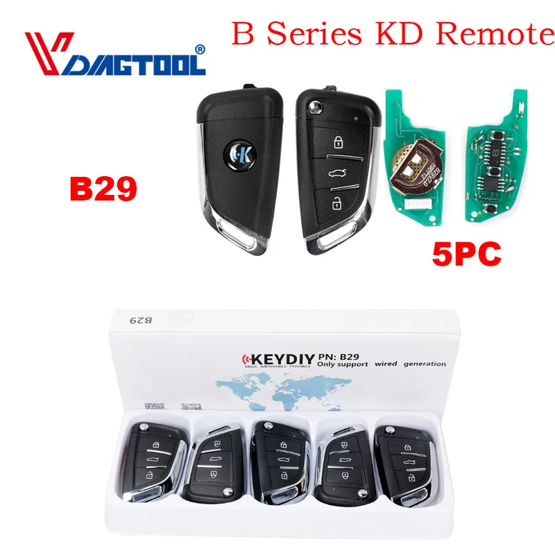 5 шт./партия KEYDIY B29 KD900/KD900+/URG200 KD-X2 ключ программист B серии KD мини пульт дистанционного управления