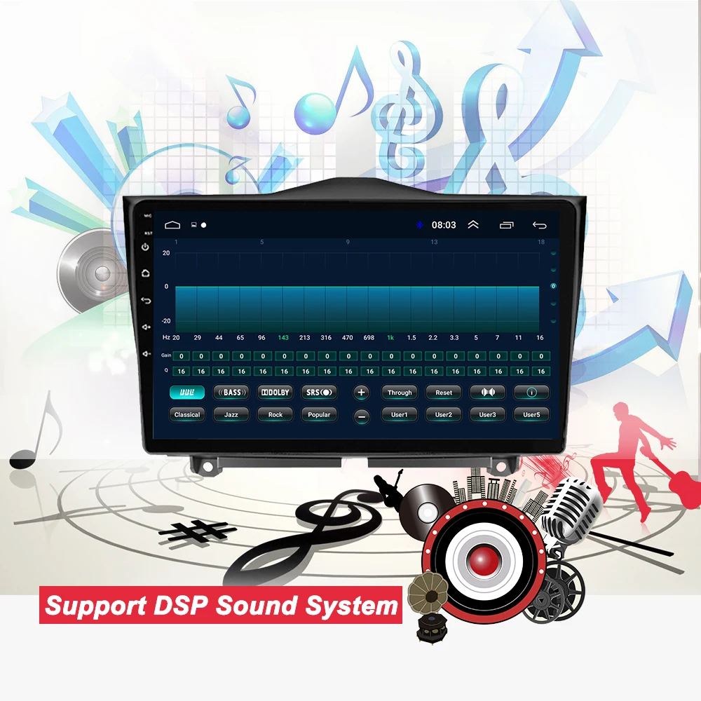 Best Bonroad 2din 9 inch Android 8.1 Car Radio Multimedia Video Player Navigation GPS  No DVD BT  For LADA ВАЗ Granta Cross 2018 2019 3
