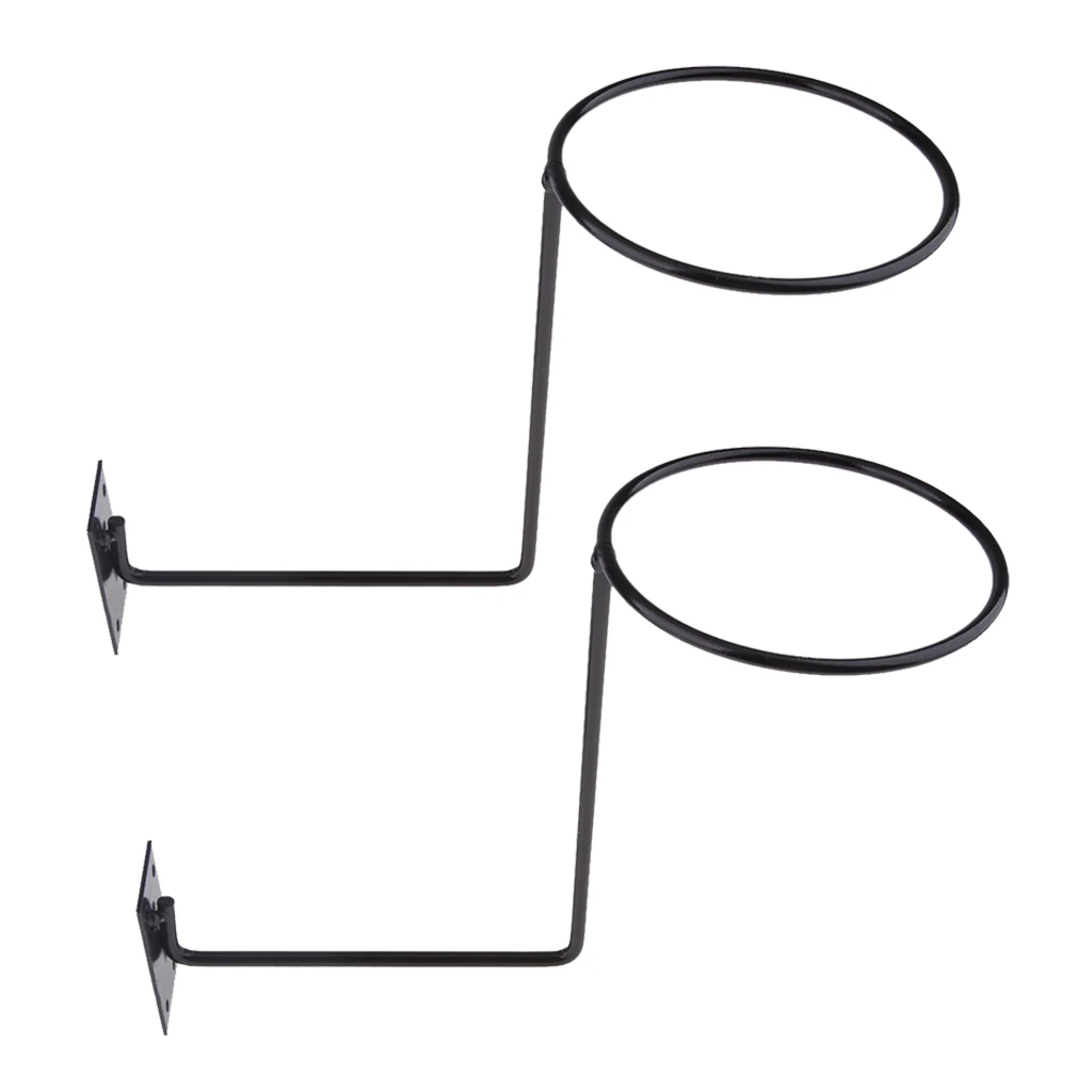 2x Helmet Hanger Wall Mount Display Rack Helmet Storage Holder - Black