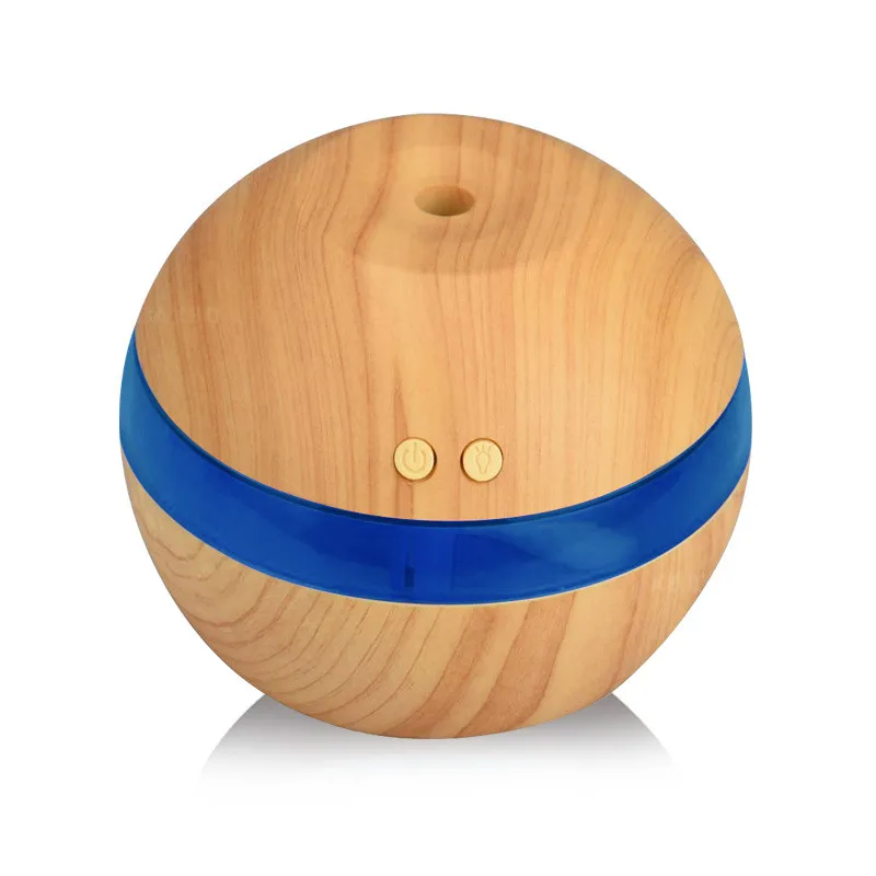

KBAYBO USB Ultrasonic Humidifier 290ml Aroma Diffuser Essential Oil Diffuser Aromatherapy Mist Maker with LED Light Wood grain