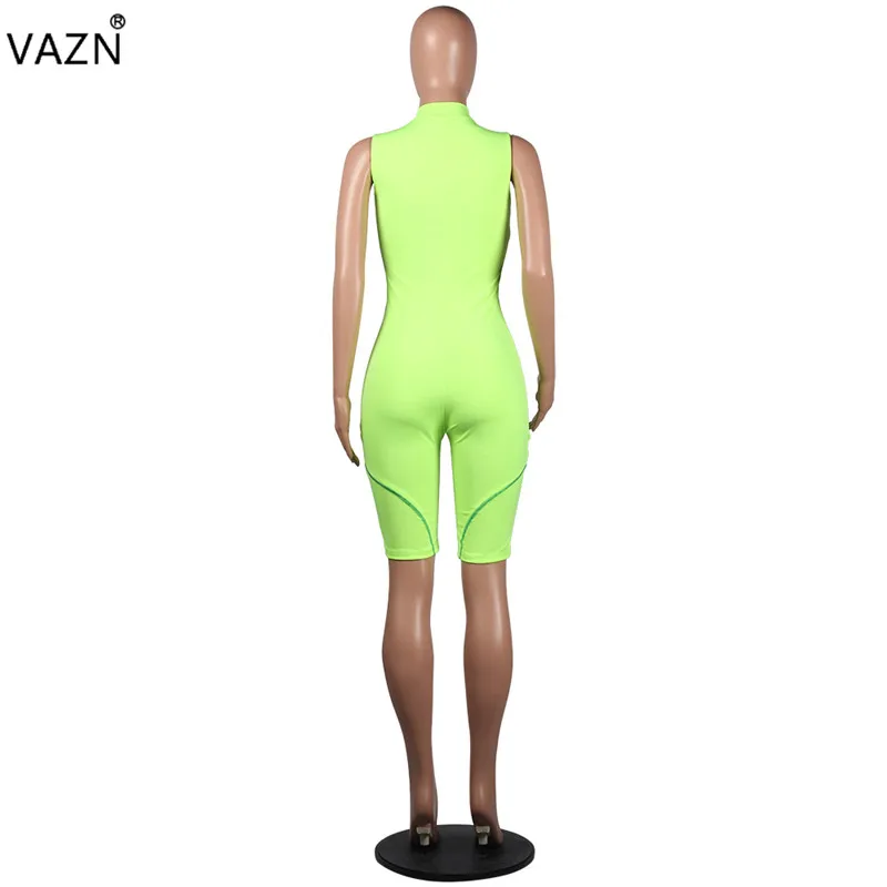 VAZN MD225 Новые 3 цвета возраст снижение Твердые повседневные спортивные костюмы Повседневная Женская молния на бретелях рукав эластичный женский пляжный костюм
