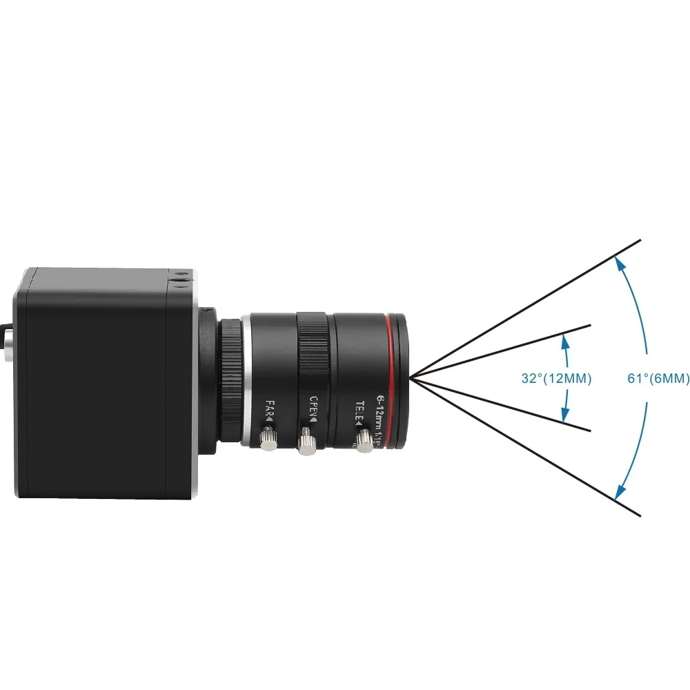 IP Camera Surveillance Camera WiFi Camera WiFi IP Camera 4K HDMI Camera 2160P30/25/24fps 1080P60/50/30/25fps 1080i60/50fps Streaming Webcam Industry C/CS-Mount with 6-12mm Lens