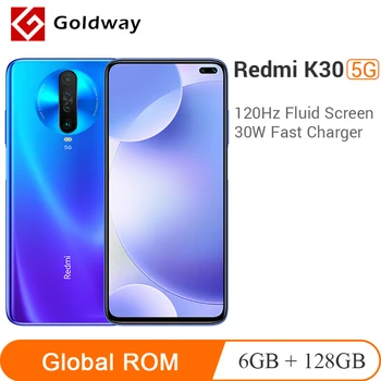 

Global ROM Xiaomi Redmi K30 5G 128GB ROM 6GB RAM Mobile Phone Snapdragon 765G 120HZ Fluid Display 4500mAh 64MP Quad Camera