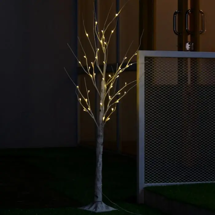 Светодиодный светильник с серебряной березовой веткой, теплый белый свет, белые ветви для рождества, дома, вечерние, свадьбы, SF66