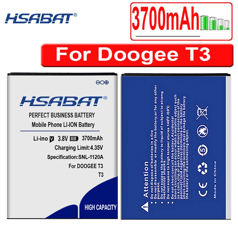 Аккумулятор HSABAT T3 3700mAh для аккумуляторов Doogee T3