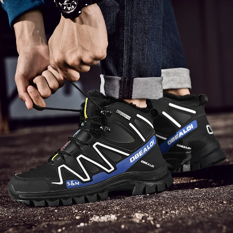 Phragmites рабочие зимние сапоги мужские повседневные спортивные сапоги уличные зимние сапоги Нескользящие водонепроницаемые высокие сапоги