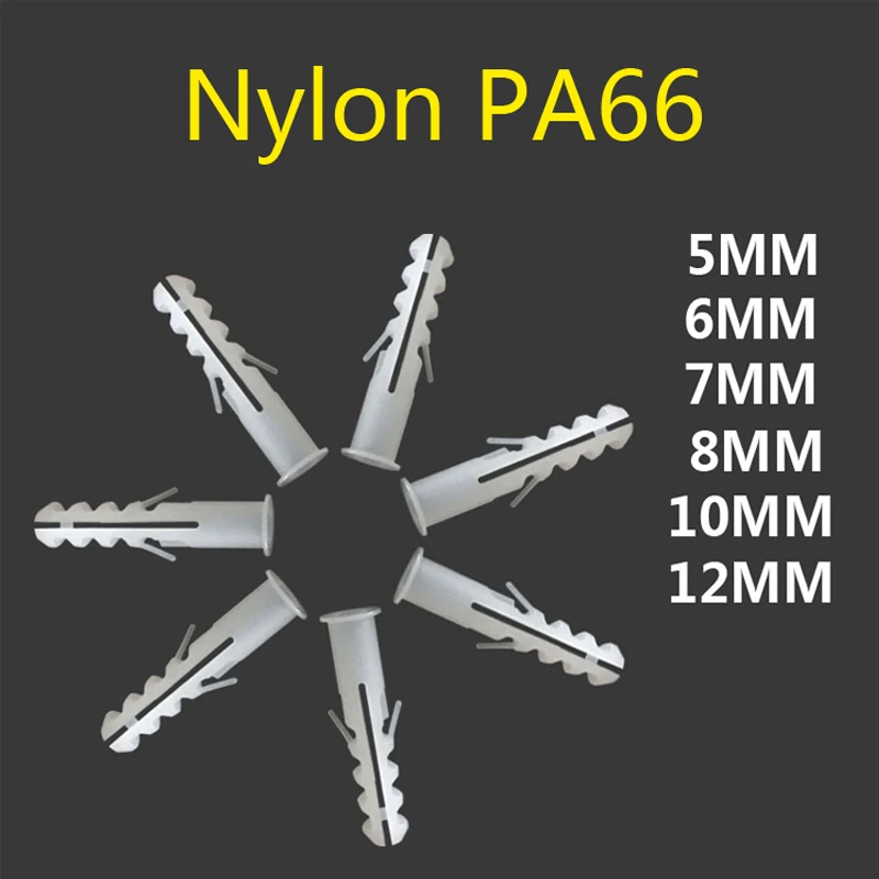 5mm-12mm Plastic Expansion Tube Wall Anchors Plugs with Phillips Head Screw NL28 expansion plugs plastic wall anchor
