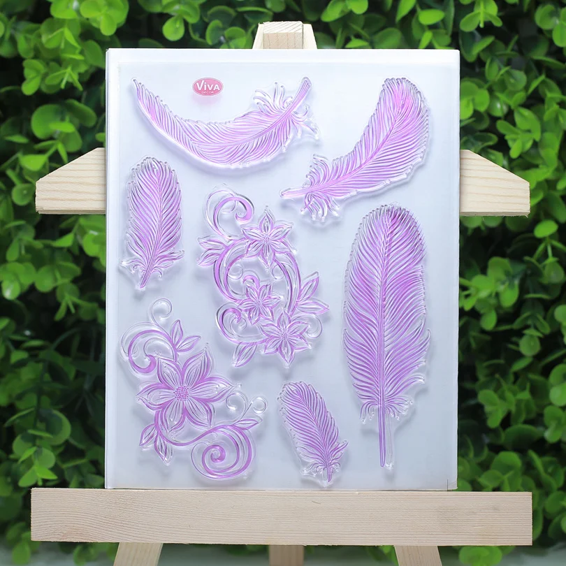 feather plumage plume transparent clear stamps for Scrapbooking/Card Making/Stamp set stationery birthday gift decoration supply |