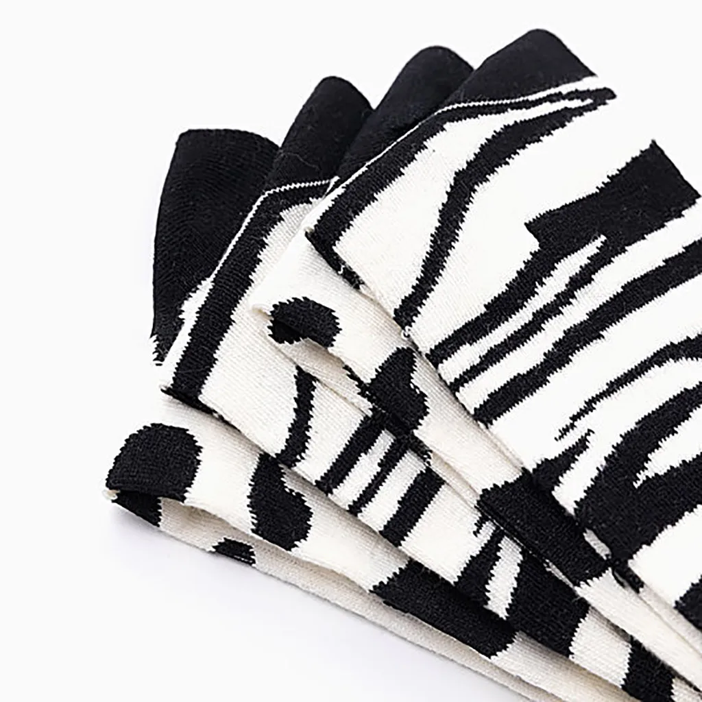 Трендовые дышащие хлопковые носки с принтом коровы для женщин сезон весна лето