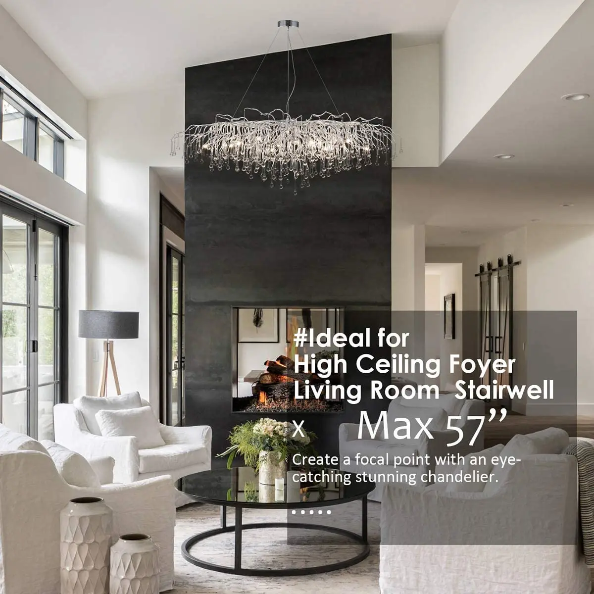 Nordic Luxury Gold Chandeliers Living Room Shiny K9 Crystal Chandelier Fixture 60/80cm LED Lighting Decor for Bedroom Cloth Shop kitchen chandelier