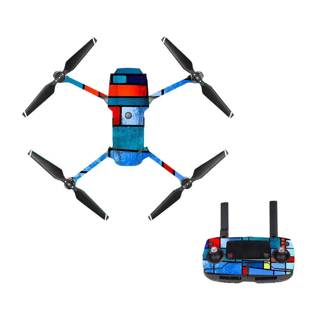 Popular Style 8 Decal Skin Sticker For DJI Mavic Pro Drone + Remote Controller + 3 Batteries Protection Film Cover