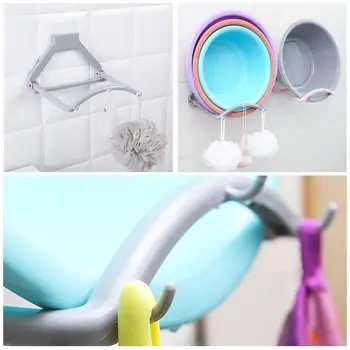 

Automatic rebound washbasin rack bathroom strong non-marking storage toilet mount rack hanger wall washbasin viscose B9F5