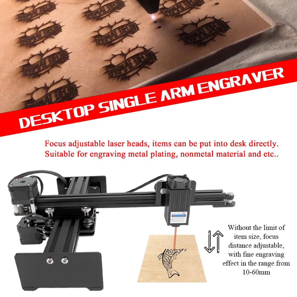 2,5/5,5/7,5/10 Вт лазерный гравер для рабочего стола одной рукой гравер машина гравировальный станок для резьбы по дереву для металла/быстроходный деревообрабатывающий фрезерный станок/Бумага резак