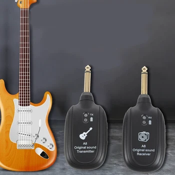 

UHF Guitar Wireless System Transmitter Receiver Built-in Rechargeable