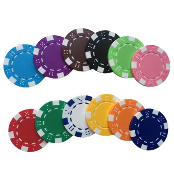 

12 PCS/LOT Poker Chips No Value Round Chips 11.5g Iron/ABS Classic Chips 12 Colors DIY Game Accessory