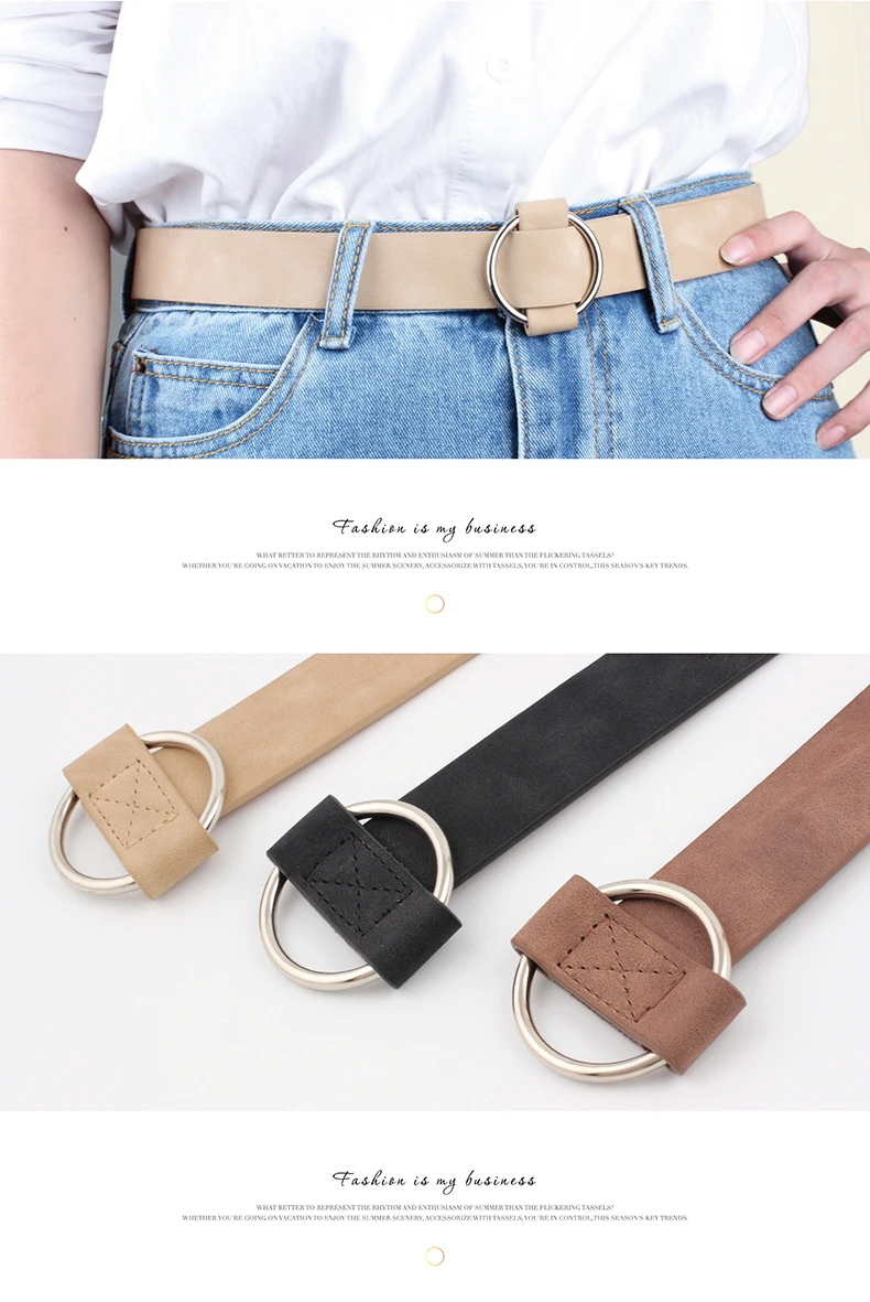 belts designer ZLY Fashion PU Material Belt Women Men Rain Metal Circle Buckle Solid Frosted Texture Casual Style Waistband Trend Luxury Belt blue leather belt