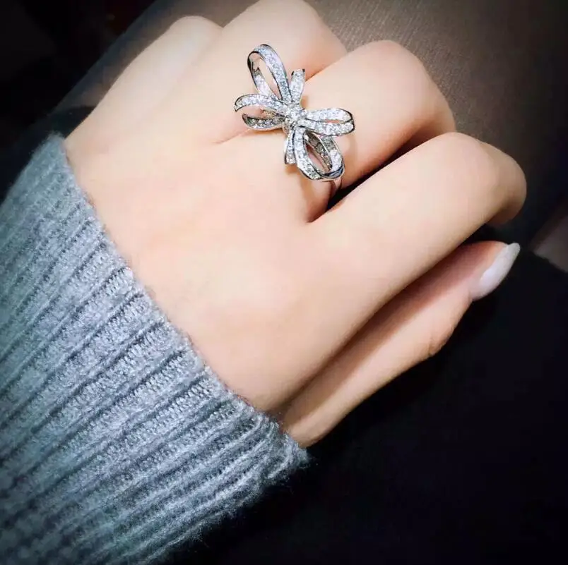 

Sterling Silver Three-dimensional Butterfly S925 Ring Fashion Lady Engagement Jewelry (MA)
