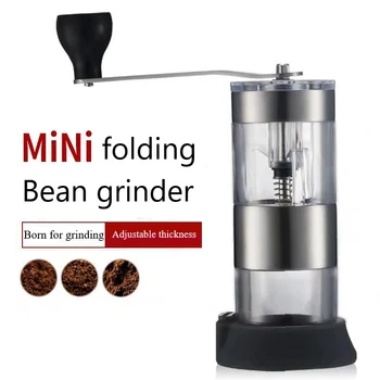 

Coffee Grinder Stainless Steel Handmade Mini Manual Coffee Bean Burr Grinders with Spoon Kitchen Tool