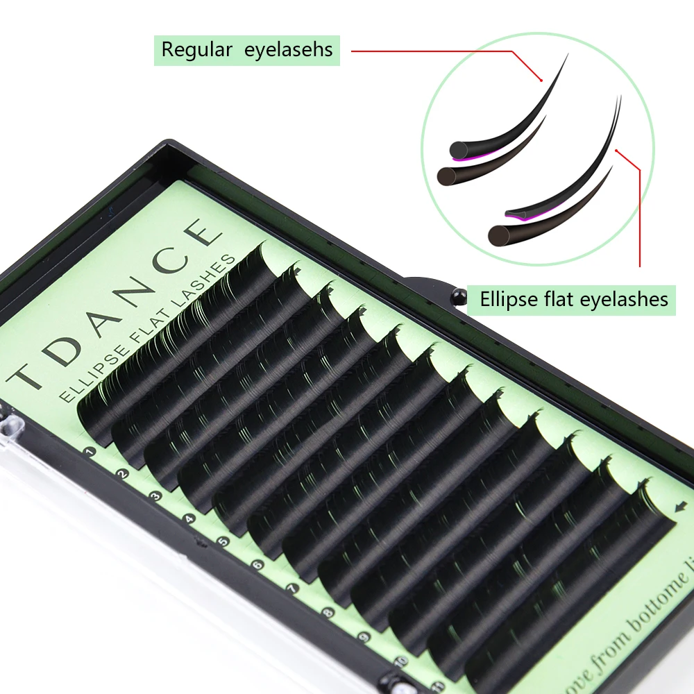 TDANCE в виде плоского эллипса наращивание ресниц Сплит накладки эллипс форме