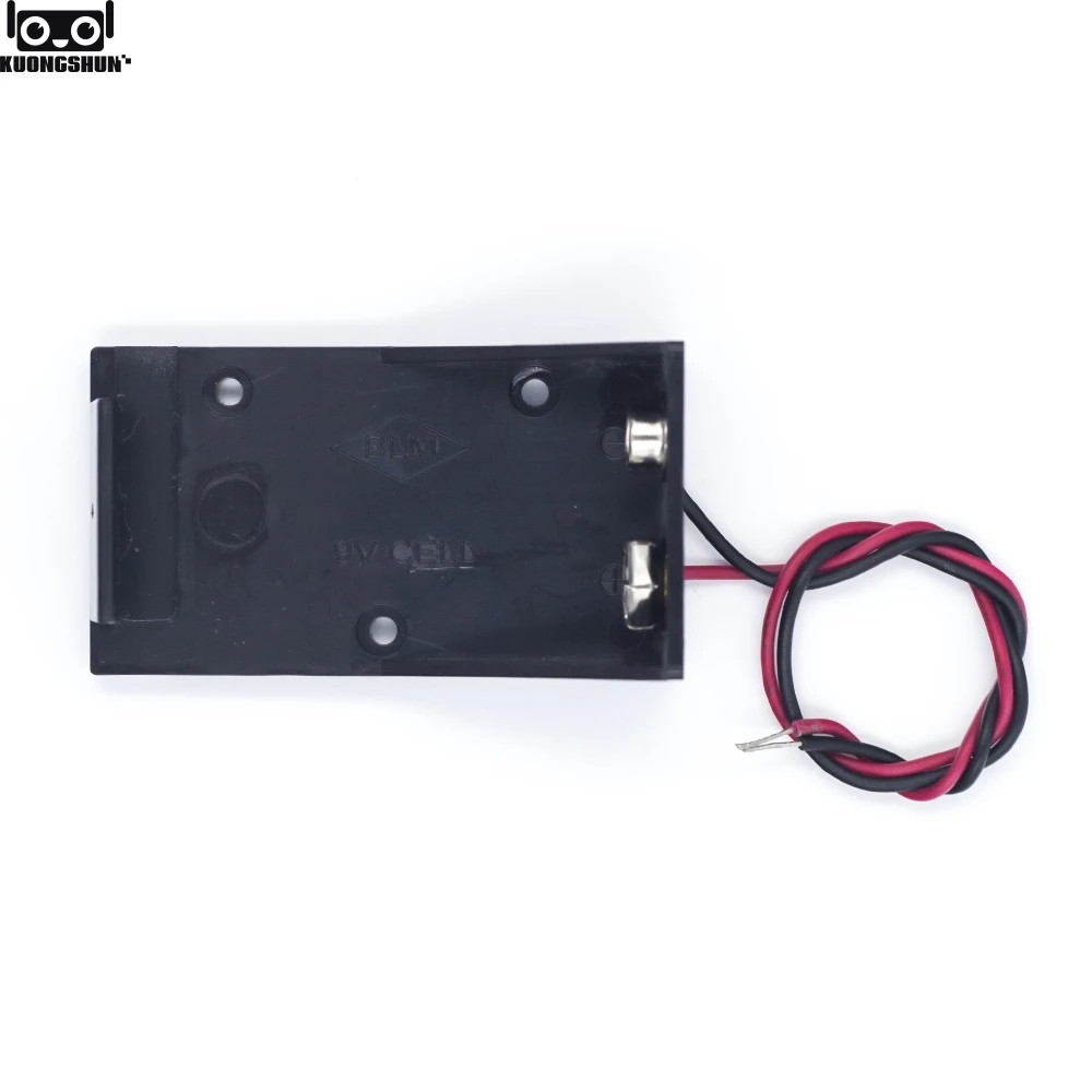 Чехол-держатель для аккумулятора 9 В с проводом и разъемом включения/выключения