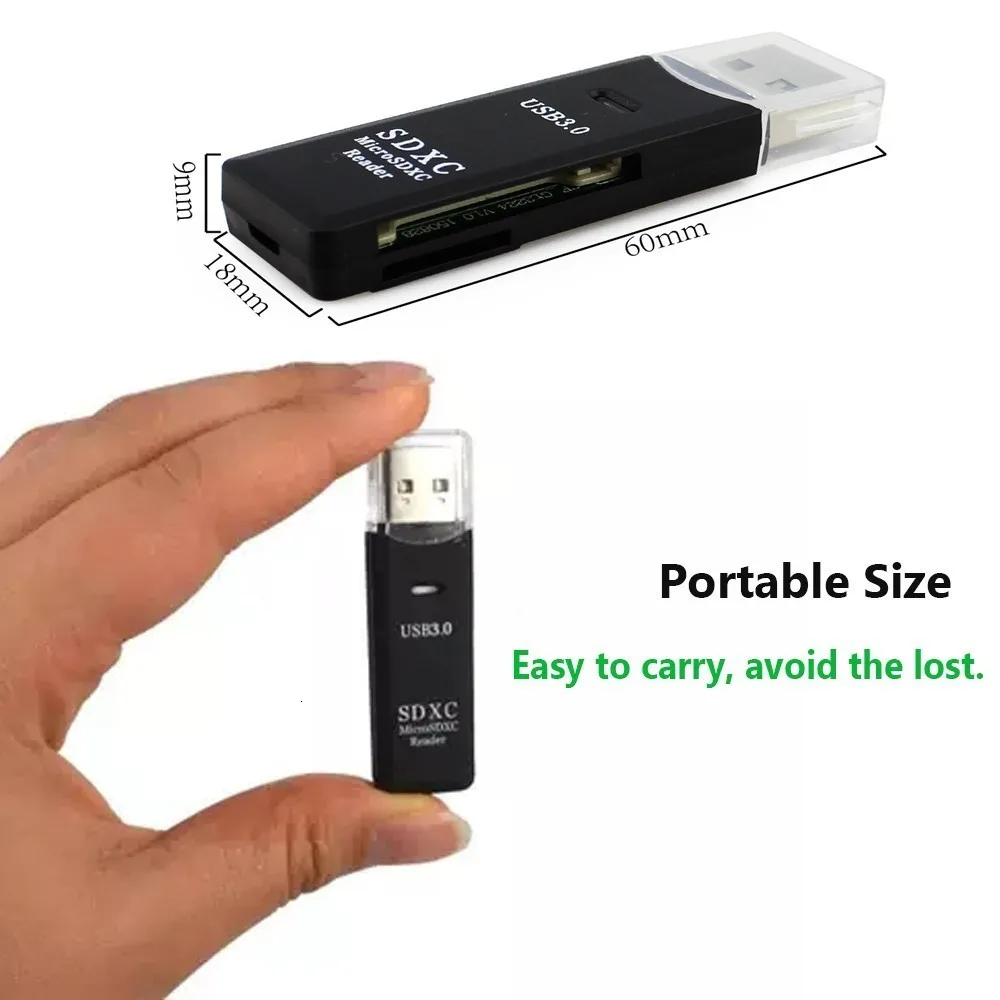 CHYI Micro Usb 3.0 SD Card Reader Mini Combo Computer Accessories Multi Memory CardReaders Usb3.0 High Speed Adapter For Laptop
