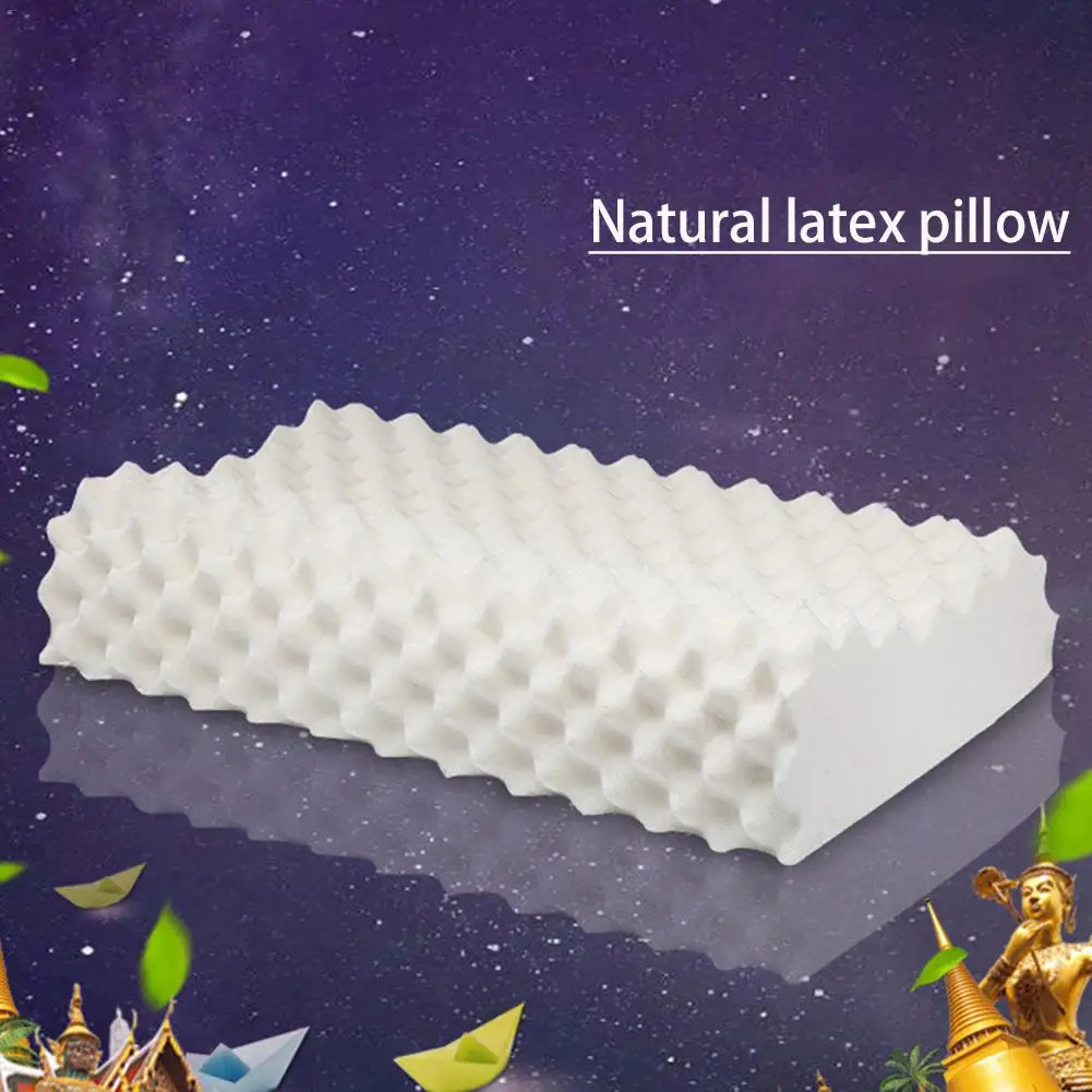 Cervical Pillow Pure Natural Latex Thailand Corrected Neck Sleep Pillow Protection Vertebra Slow Rebound#4W