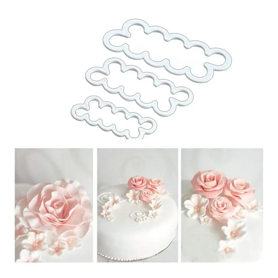9 stuks 3D-uitsteekvormpjes, roos fondant cutter, 3D bloemen cake uitsteekvormpjes, fondant uitsteekvormpjes, rozen, anjerken, pioenroos, fondant, koekjessnijder