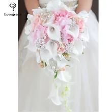 Lovegrace Свадебный букет водопад свадебный цветок шелк роза цветок каллы Свадебный держатель для букетов искусственный цветок свадебный букет
