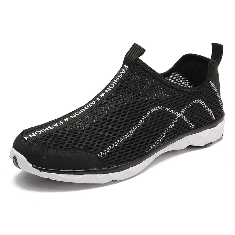 

2019 New Summer Mesh Men's Outdoor Breathable Solid Color Fashion Set Foot Soft and Comfortable Hiking Mountain Men's Shoes