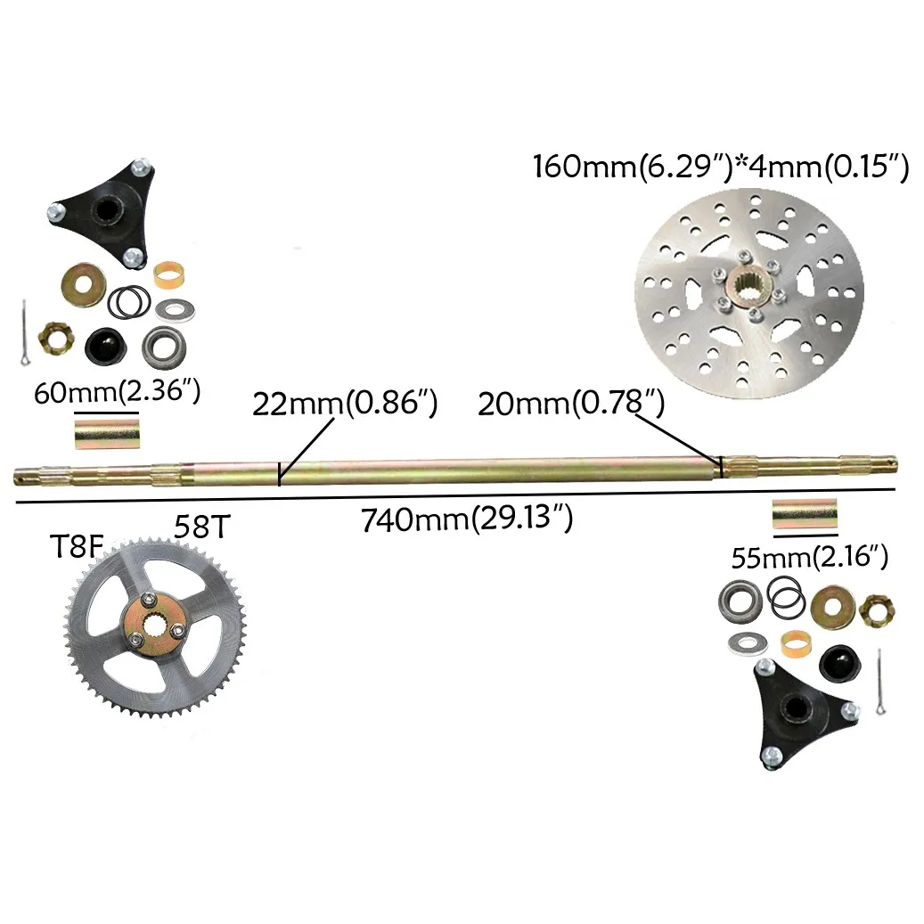 cubo completo para roda mini crianças atv